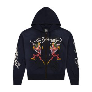 Tiger Flame Boxy Zip Hoodie