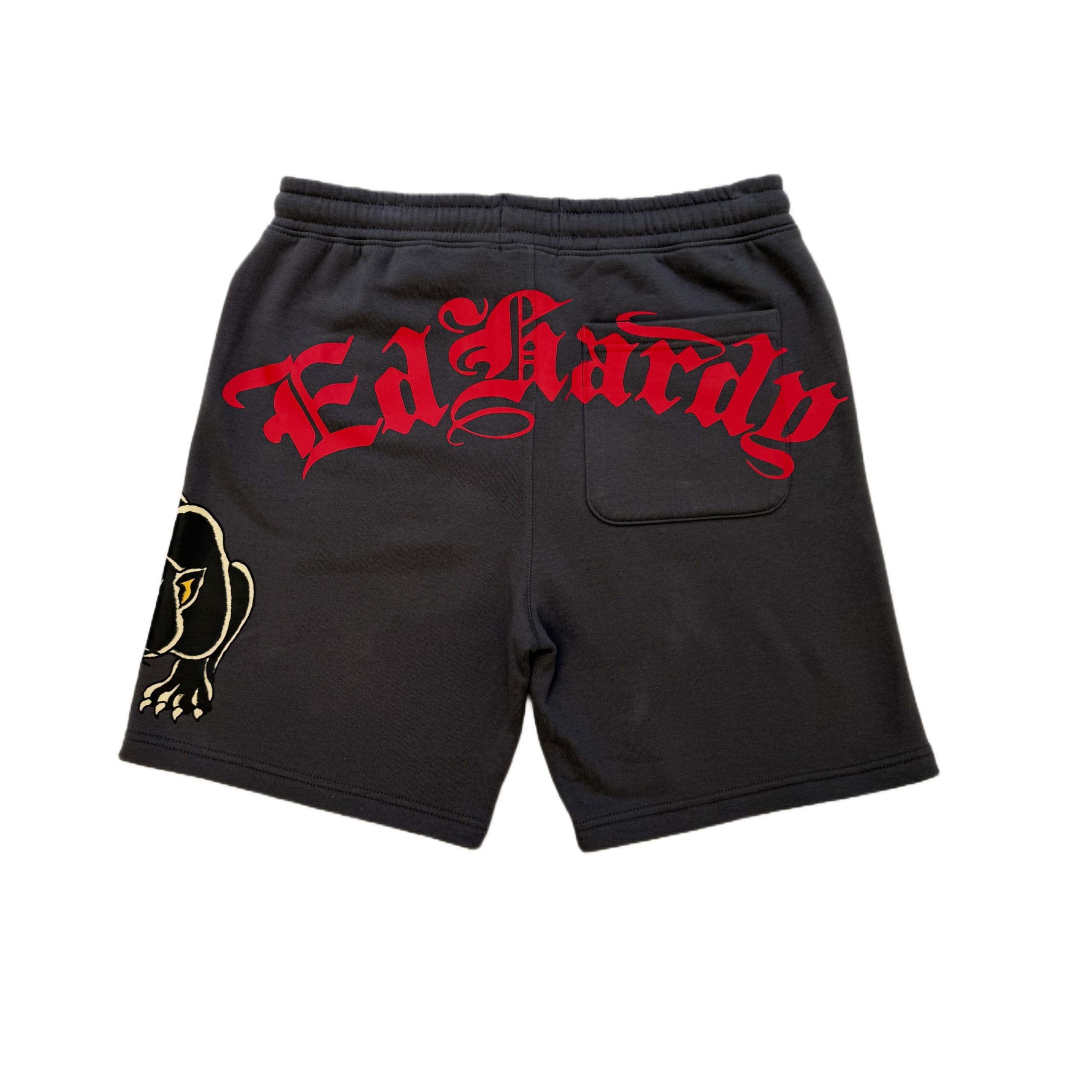 Panther Skull Fleece Short - Charcoal - Image 2