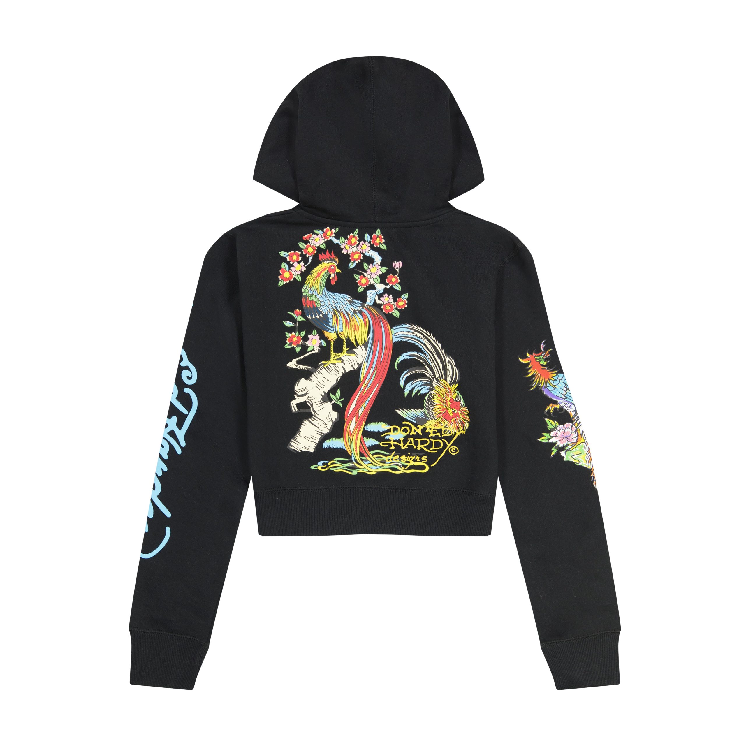 Phoenix Cropped Hoodie - Black - Image 2